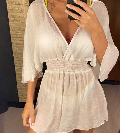 saida praia com decote bellashape
