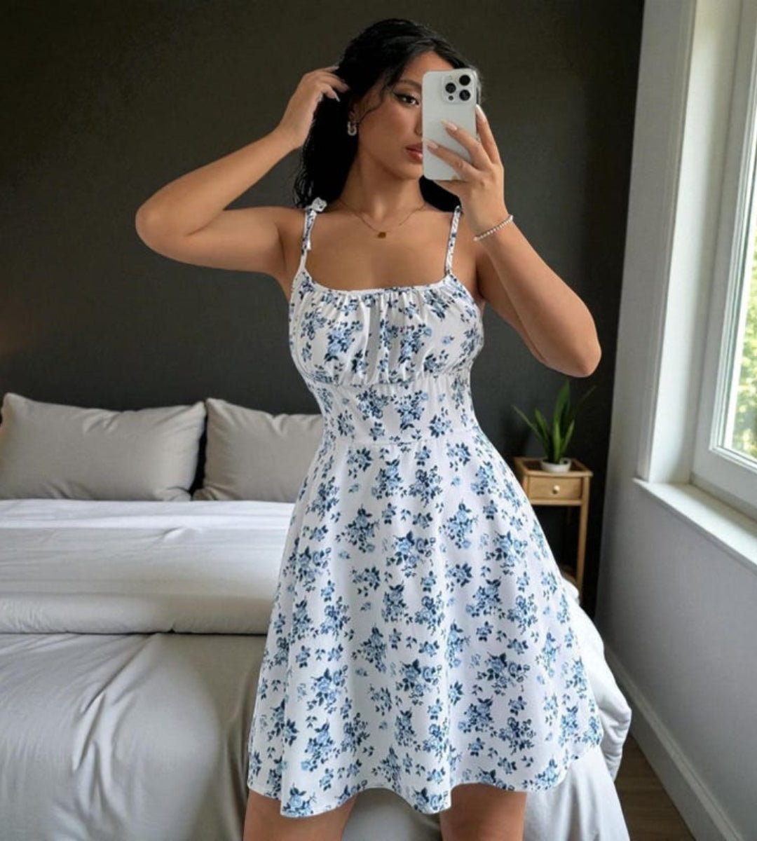 vestido curto feminino floral bellashape