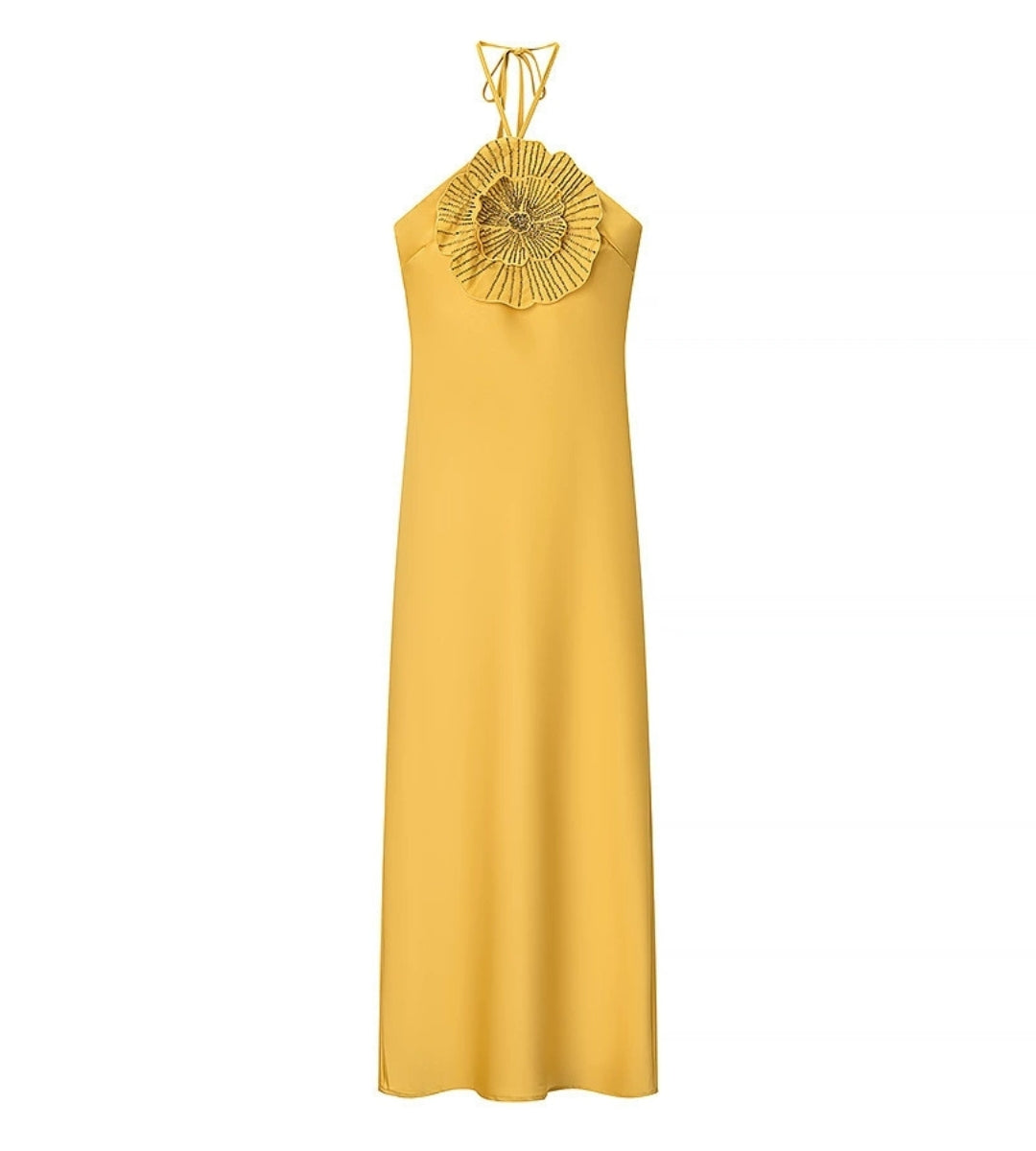 Vestido Feminino Dourado Solare