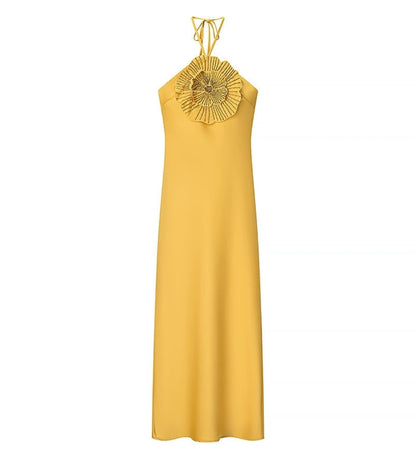 Vestido Feminino Dourado Solare