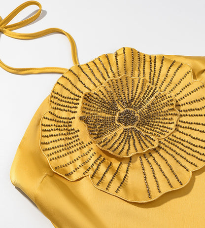 Vestido Feminino Dourado Solare