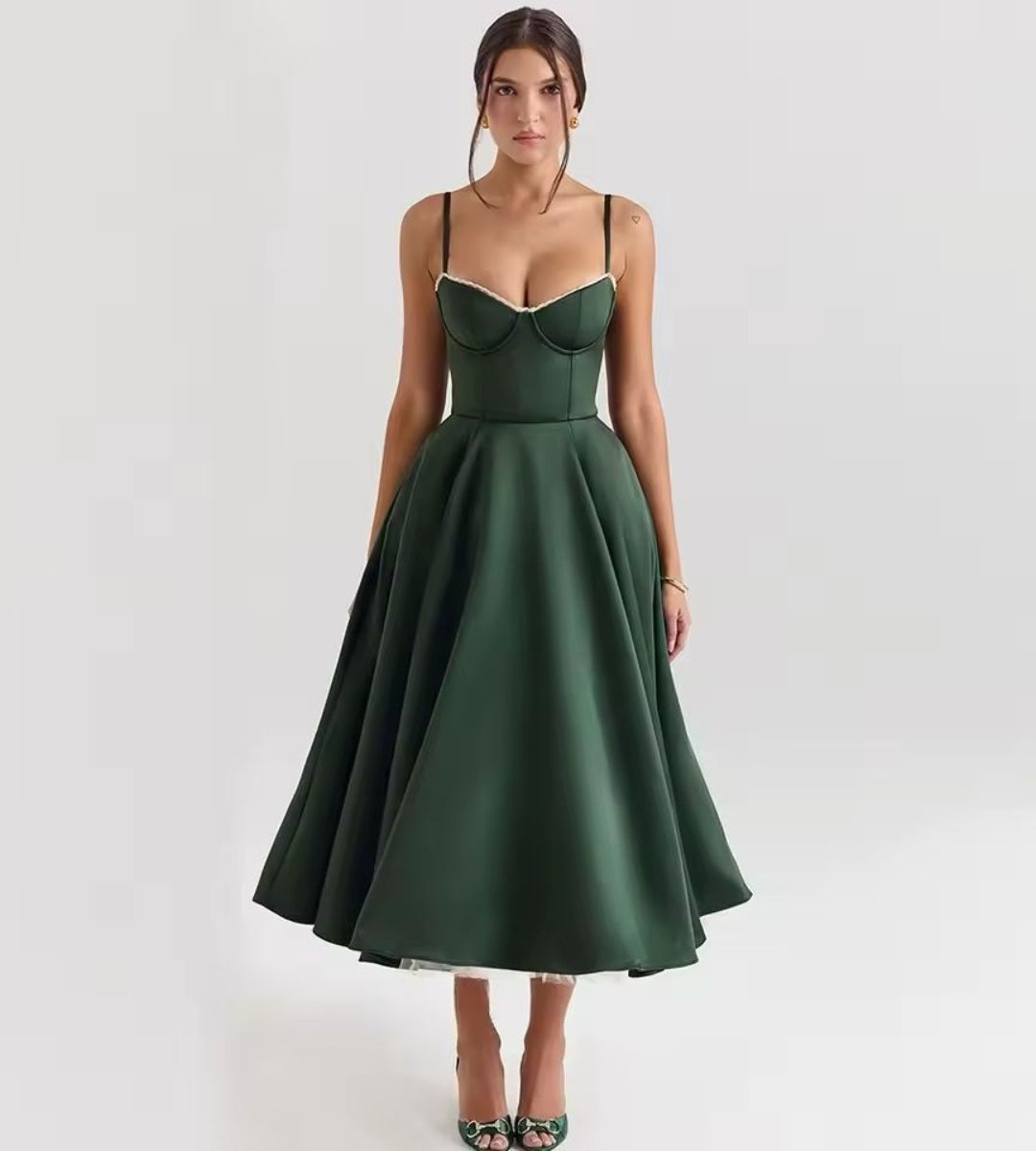 vestido verde bellashape